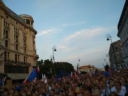 Miniatura: Protest przeciwników zmian w sądownictwie