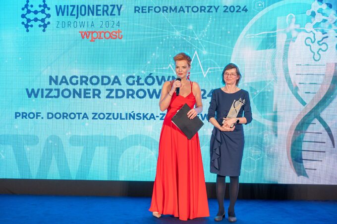 Prof. Dorota Zozulińska-Ziółkiewicz z Nagrodą Główną Wizjonerzy Zdrowia 2024