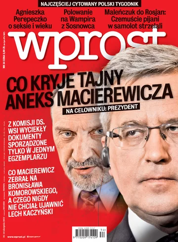 Okładka tygodnika Wprost nr 34/2014 (1642)