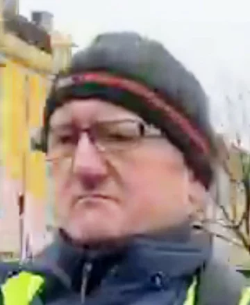 Mężczyzna, który brał udział w proteście rolników 