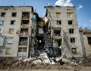 Miniatura: Tereny okupowane na czerwono, wyzwolone na...