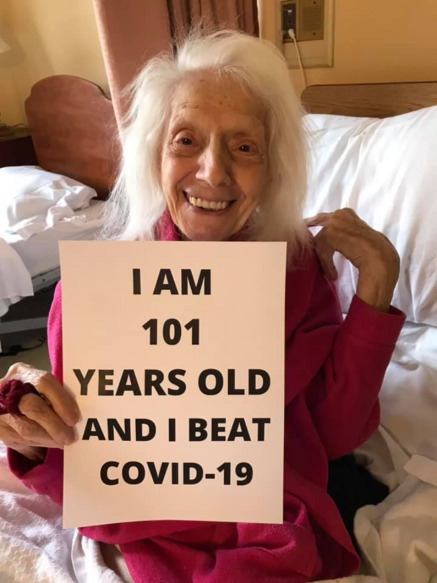 101-letnia pacjentka, która pokonała koronawirusa 