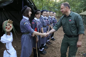 Andrzej Duda odwiedził harcerzy 
