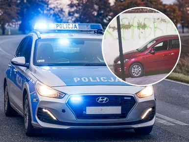Miniatura: Ktoś namalował to na ścianie budynku...