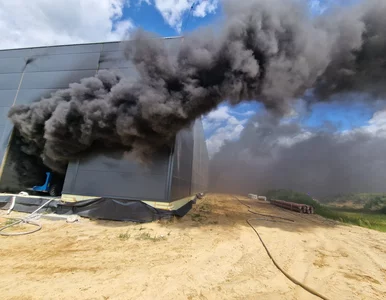 Miniatura: Ogromny pożar na budowie hali. Co najmniej...