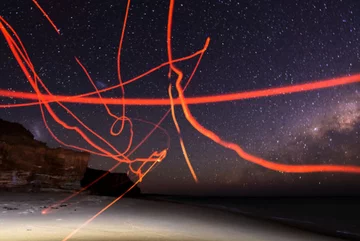 Mucha przy zbyt długim czasie naświetlania 