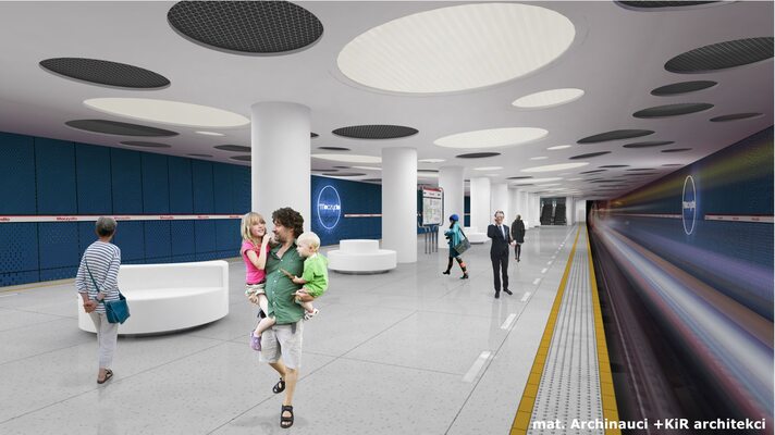 Miniatura: Wizualizacje nowych stacji stołecznego metra