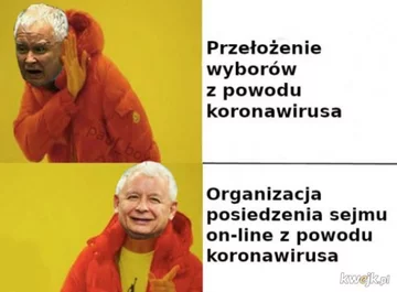 Mem z Jarosławem Kaczyńskim 