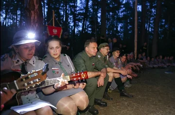 Andrzej Duda na obozie harcerskim 