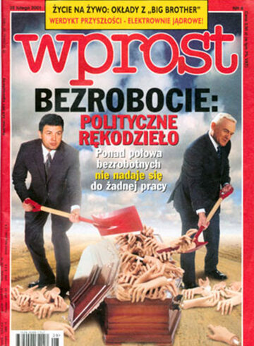 Okładka tygodnika Wprost nr 8/2001 (952)