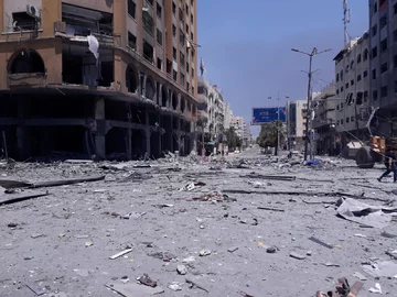 Strefa Gazy Zdjęcia pokazujące rezultat izraelskich bombardowań na Strefę Gazy