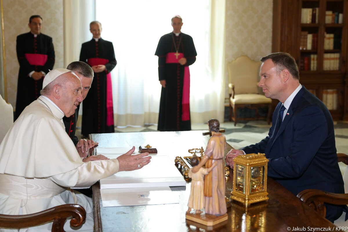 Prezydent Andrzej Duda na audiencji u papieża Franciszka 