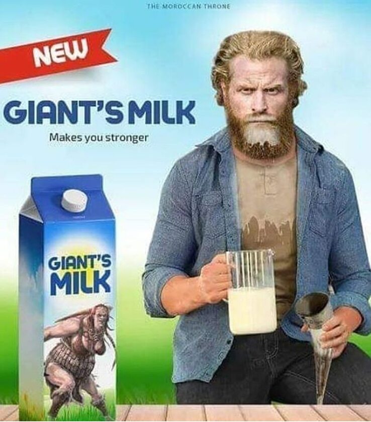 Tormund w reklamie mleka? 