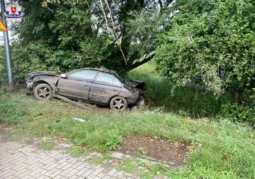 Honda uderzyła w&nbsp;drzewo