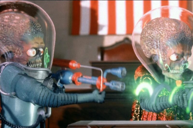 Kadr z filmu "Marsjanie Atakują" z 1996 roku 