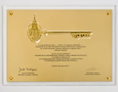 Miniatura: Złoty Klucz „Wprost” dla Wrocławia