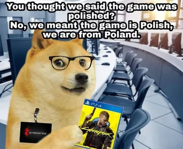 Mem po premierze Cyberpunka 2077 