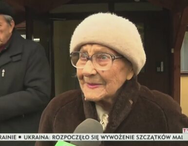 Miniatura: 102-latka przy wyborczej urnie. "Jak...
