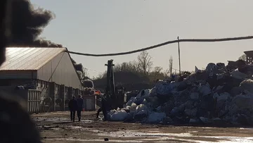 Pożar sortowni śmieci w Siemianowicach Śląskich 