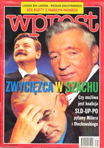 Okładka tygodnika Wprost nr 39/2001 (983)