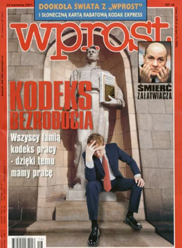 Okładka tygodnika Wprost nr 16/2001 (960)