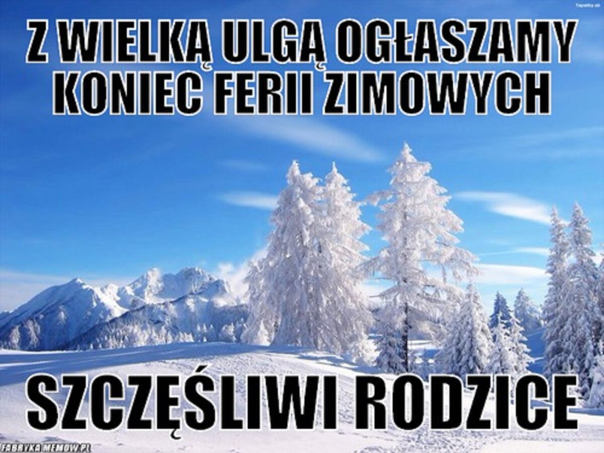 Mem z okazji ferii zimowych 