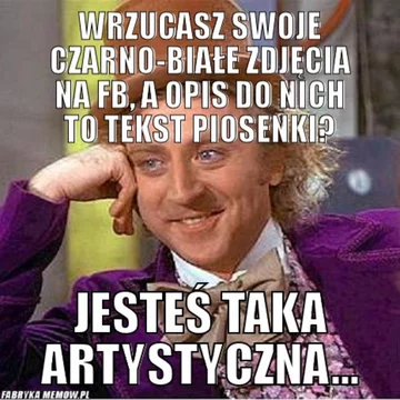 Mem z Willym Wonką 