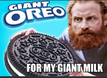 Mleko giganta wymaga jedzenia gigantycznych oreo 