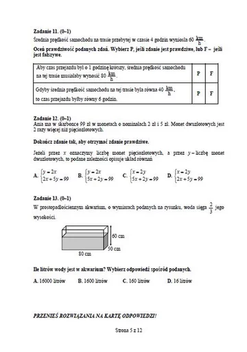 Egzamin gimnazjalny 2013. Część przyrodniczo-matematyczna. Arkusz matematyczny (fot.CKE)