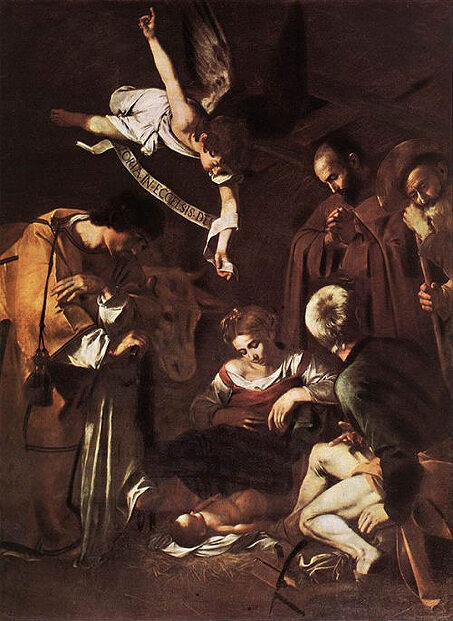Caravaggio &#8222;Pokłon pasterzy ze świętym Wawrzyńcem i Franciszkiem"
