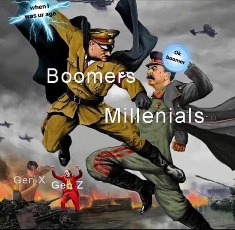 Mem do hasła „OK boomer” 