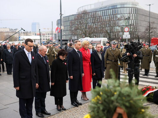 Miniatura: Agata Duda na obchodach Święta Niepodległości