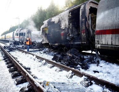 Miniatura: Pożar pociągu w Niemczech. Ewakuowano...