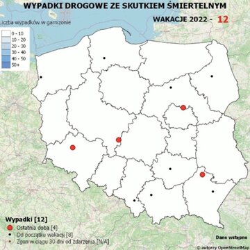 Wakacyjna mapa śmierci