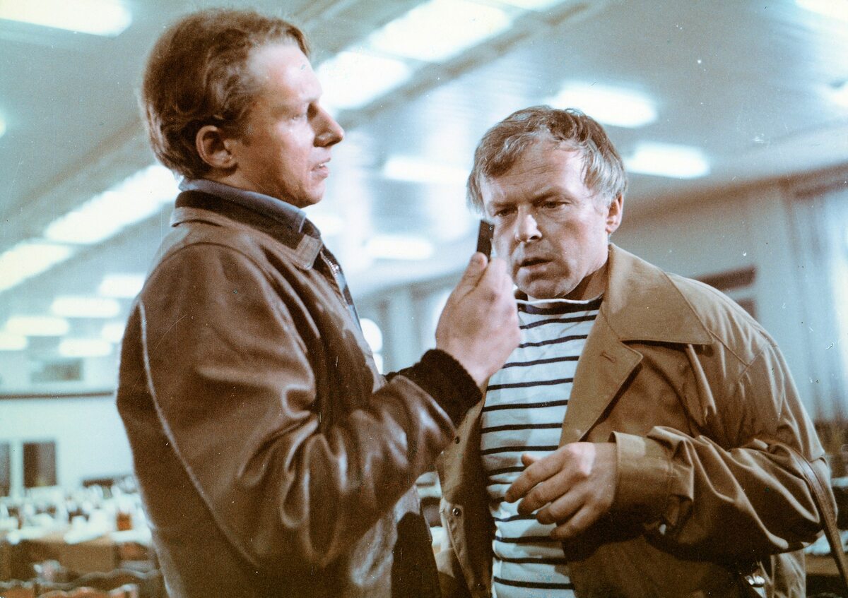 Kadr z filmu „Człowiek z żelaza” Kadr z filmu w reżyserii Andrzeja Wajdy z 1981 roku.