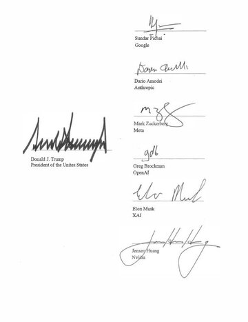 Błąd ortograficzny pod&nbsp;podpisem Trumpa
