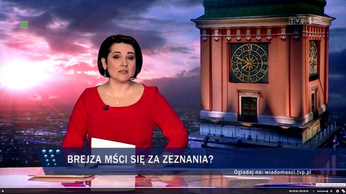 Paski informacyjne w TVP Info 