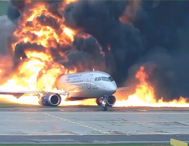 Miniatura: Samolot stanął w płomieniach po lądowaniu....