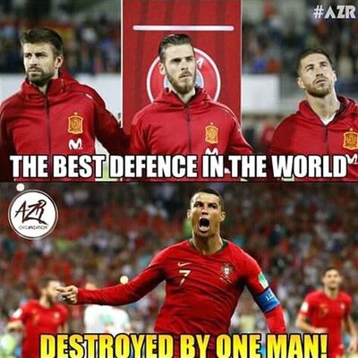 Miniatura: Hiszpania - Portugalia. MEMY - Cristiano...