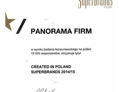 Miniatura: Panorama Firm z tytułem Superbrands