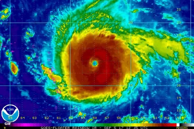 Huragan Irma na monitorach NHC 