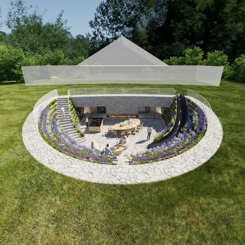 Schron Scorpio Garden House, projekt BXB studio Bogusław Barnaś