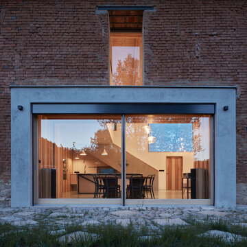 Dom wewnątrz zabytkowych ruin, projekt studio ORA