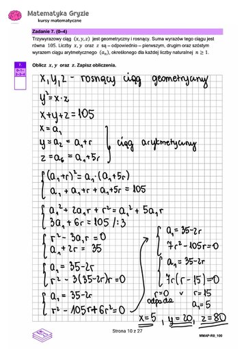 Zadanie 7&nbsp;&ndash; Matura 2024. Matematyka &mdash; poziom rozszerzony, Formuła 2023 &mdash; arkusze z&nbsp;odpowiedziami