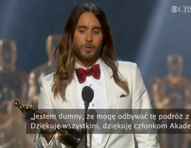 Miniatura: Jared Leto, dziękując za Oscara, wspomniał...