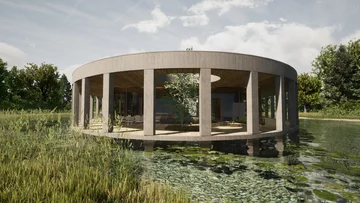 Dom na stawie, projekt pracownia MIL.MLE Miłosz Mleczko, MIL.MLE