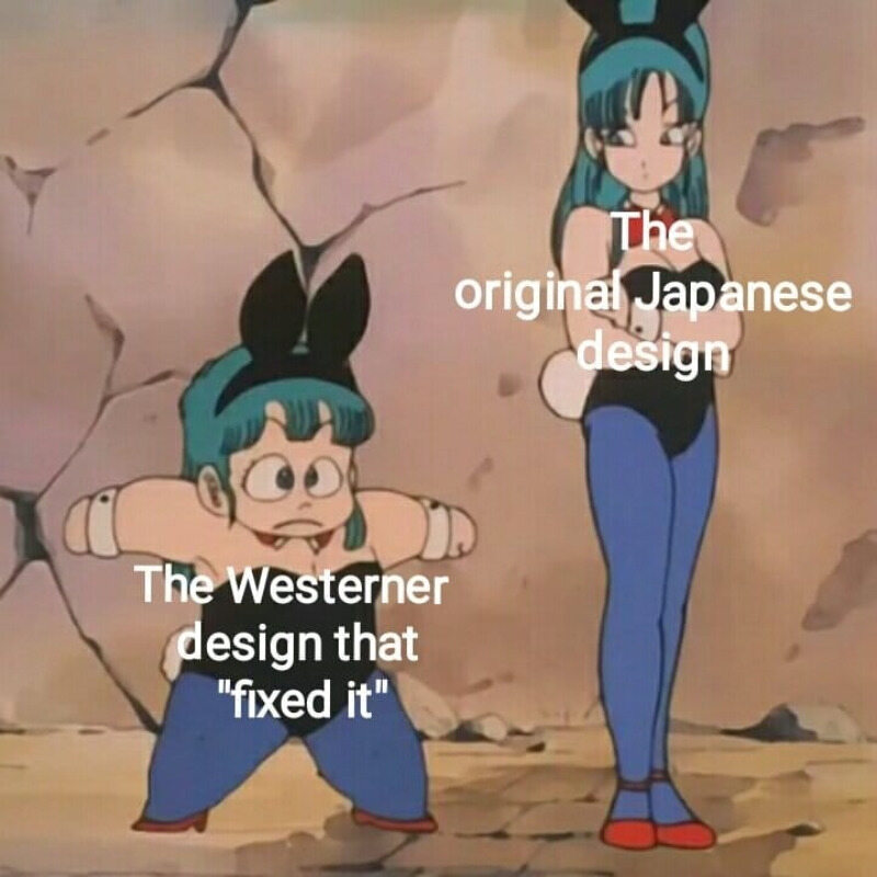 Oryginalny japoński design / Zachodni design, mający go poprawić 