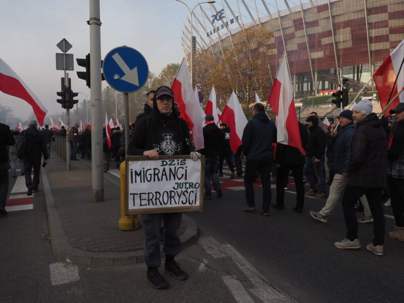 Uczestnicy Marszu Niepodległości w Warszawie 