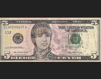 Miniatura: Justin Bieber na amerykańskich dolarach!?