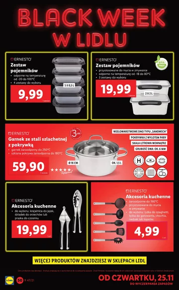 Gazetka Lidla na Black Friday i Black Week 2021 